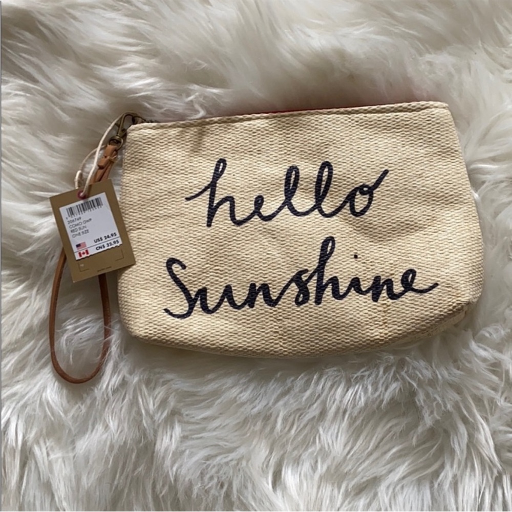 NWT Joules Hello Sunshine pouch wristlet ☀️
